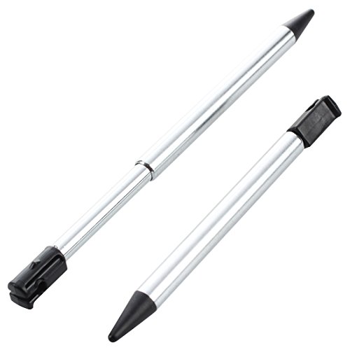 pluma tactil de pantalla para Nintendo 3ds - TOOGOO R  3 pzs Tono de plata negro Lapiz optico de plastico para Nintendo 3ds