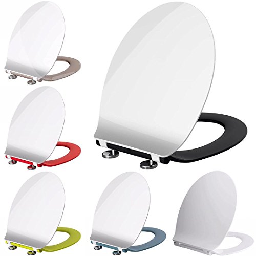 WC-Sitz Blau / Weiß Premium Slim *extra dünn* mit Absenkautomatik, zur Reinigung abnehmbar - 3