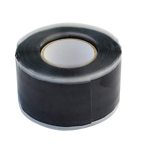 Preisvergleich Produktbild Lystaii Selbstklebendes Silikonkautschuk Klebeband Wasserdichtes, schnelles Reparaturband für Notfälle Schwarz