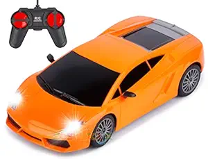 Zest 4 Toyz Remote Control 4 Channel Radio Control Racing Sports Car for Kids Boys - Orange