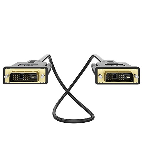 2m – delightable24 DVI zu DVI Kabel | 24k vergoldete Kontakte | Full HD Auflösungen bis 1080p für Monitore, PCs, Notebooks, Fernseher (LCD/Plasma/TFT), Projektor – 2 Meter Schwarz - 3
