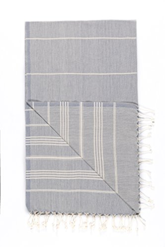 Hamamtuch, Pestemal, Design Sultan, 100*180 cm, 100 % Baumwolle, Saunatuch, Frottiertuch, Badetuch (Blau)