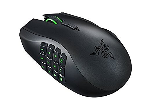 Razer Naga Epic Chroma - Ratón para gaming (ergonómico, inalámbrico, para MMO, retroiluminación RGB, 19 botones programables, sensor de 8200 DPI)