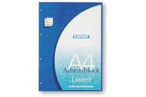 HAMELIN Arbeitsblock / Schreibblock / liniert / DIN A4 / gelocht