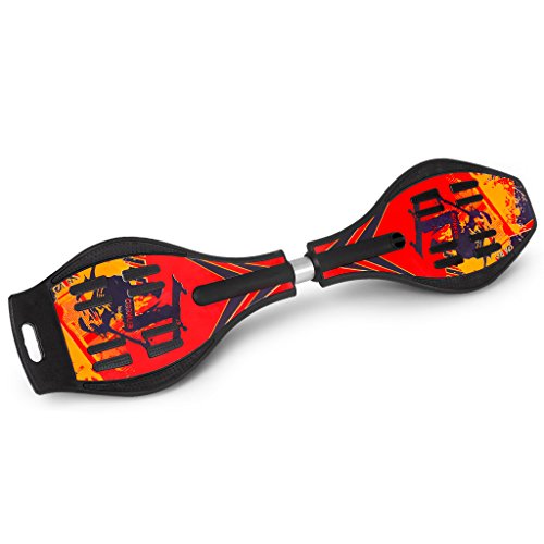 Enkeeo - Waveboard con PU ruedas de iluminación (Tabla de ABS material reforzado, resistencia 220lbs, para entrenamiento, ejercicio de equilibrio)...