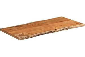 ‎VIDAXL vidaXL Tischplatte, Holztischplatte mit Naturkante, Ersatztischplatte für Bartisch Beistelltisch Esstisch, Rechteckig Massivholz Akazie
