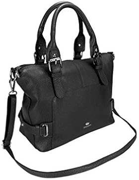 Softe echt Leder Tasche von TONI&FRIENDS® mit Schlüsselfinder und Chip, Reißverschlusstasche innen und Steckfächern...