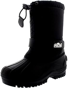 Unisex Kinder Pull On Drawstring Schliessen Nylon Winter Schnee Regen Pelz Stiefel