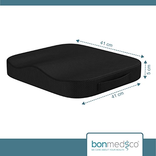 bonmedico® Comfort Cushion, Orthopädisches Sitzkissen Für Besten Sitzkomfort, Orthopädische Wirkung Durch Druckentlastung Und Entspannung Beim Sitzen, Universell Einsetzbar, Waschbar - 3