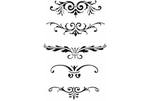 ARTISTIC SPONGE Set of Baroque Squares Reusable Stencil A3 A4 A5 Ornament Craft / B10 (Mylar Reusable Stencil, A4 Size - 210 x 297 mm, 8.3 x 11.7 in)