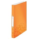 orange metallic spraydose Packungsmenge: 1 Stück Leitz 42570044 Ringbuch wow, A4, PP, 2 Ringe, 25 mm, orange metallic