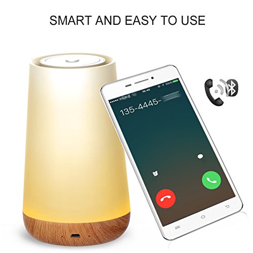 Kainuoa® LED Tischlampe mit Bluetooth Lautsprecher Touch Wireless Speaker Bunte Stimmungsleuchte Intelligente Dimmbare Dekolicht für Schlafzimmer Kinderzimmer - 3
