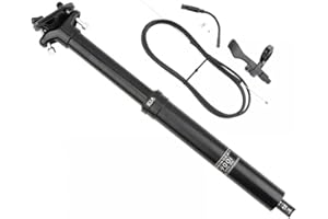 MEROURII Reggisella Bicicletta,Tubo Sella Telescopico Alluminio con Cavo Controllo Manuale per MTB Bici da Strada BMX (30,9/31,6x395mm/30,9/31,6x345mm)