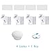 Magnetic Cupboard Locks for Baby Care Child Proofing (4 Locks + 1 Key)