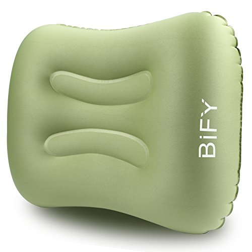 Preisvergleich Produktbild BIFY Aufblasbares Camping Kissen Nackenkissen Reisekissen Sitzkissen vielseitig einsetzbar wie für Camping, Garten, Strand, Urlaubsreise,Outdoor, Grün, Reise