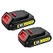 Produktbild Powilling 2Pcs 2500mAh 18V ErsatzAkku für Dewalt DCB200 DCB183 DCB185 DCD785 DCD795 DCF885 DCF895 DCS380 DCF880 DCB184 Li-ion 18V Akku
