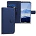 Produktbild kwmobile Hülle für Huawei Enjoy 7S/P Smart - Wallet Case Handy Schutzhülle Kunstleder - Handycover Klapphülle mit Kartenfach und Ständer Dunkelblau