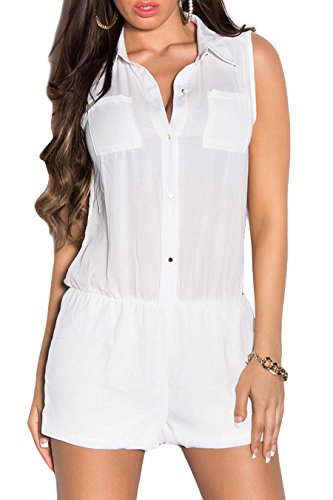 Miss Li Women's Maternity Overalls -  White - One Size