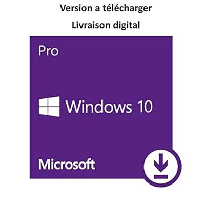 Microsoft Corp. Windows 10 Pro 32/64 Bits Licence - Français - Clé d'activation originale et livraison gratuite par e-mail - Assistance et instructions (Satisfait ou remboursé)