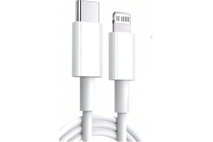 PD 20W Fast charging and data transfer Cable - Durable & High-Speed Charging Solution, Portable Electronics White (1 meter)