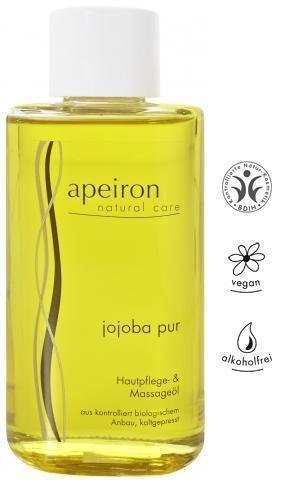 Preisvergleich Produktbild Apeiron reines, kaltgepresstes Jojobaöl 100 ml Hautpflege- und Massageöl für Gesicht und Körper