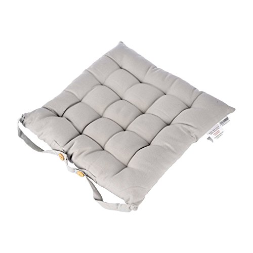 Homescapes Seat Pad Grey 40 x 40 cm Indoor Garden Dining