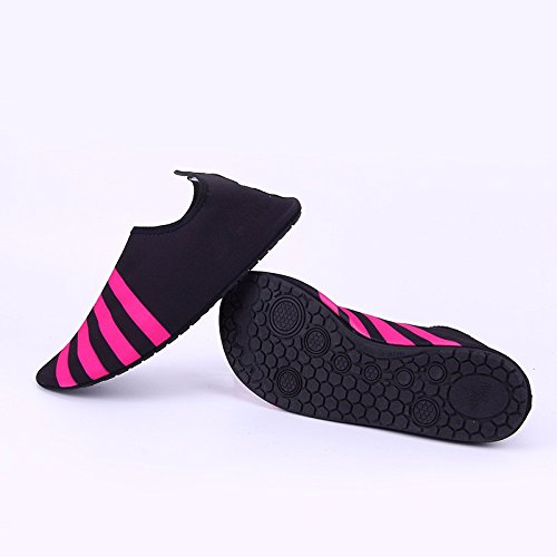 CAMTOA Unisex Badeschuhe Surfschuhe Aquaschuhe mit Rutschfeste Sohlen,Mesh Wattschuhe Strandschuhe für Kinder Erwachsene - 2
