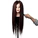 LuckyFine Blonde Training Hairdressing Cut Head Mannequin 50% Real Human Hair + Clamp