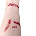Produktbild Jia Meng Halloween Halloween Kostüm Halloween Dekoration Halloween Horror Blutflecken Narben Tattoos (Freie Größe, Schwarz)