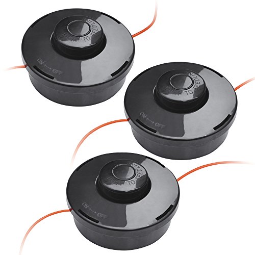 Yahee 3 Stück Fadenspule mit Tippautomatik Doppelfadenkopf Fadenkopf Mähkopf Mähfaden für Motorsensen - 4