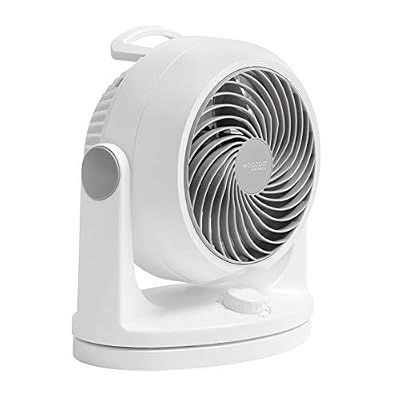 Iris Ohyama Ventilateur Silencieux de Bureau avec Oscillation - Woozoo - HD18, Plastique, Blanc, 34 W, 13m², 29 x 19 x 31 cm