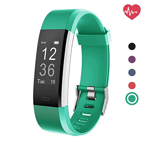 Delvfire Fitness Tracker HR, Activity Tracker Watch and Heart Rate Monitor, Waterproof Touch Screen Smart Bracelet for Women, Men, Kids with Sleep Monitor, Pedometer Step Calorie Counter iPhone Green