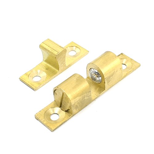 Preisvergleich Produktbild Schrankschublade Messing Doppelkugelraste 47mm Türriegel