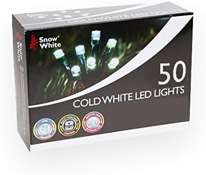Christmas LED Lights - Outdoor, Indoor, Battery & Mains Xmas Tree Fairy Light (50, Cold White)