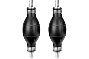 ETOPARS 2Pcs 8mm Fuel Pump Primer Bulb Hand Primer Diesel Gas Petrol Engine Oil Line Pump Feul Pipe Pump Rubber Aluminum Car Boat Marine