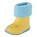Produktbild Deloito Kleinkind Plus Samt Regenstiefel Kinder Baby Karikatur Tier Gedruckt wasserdichte rutschfeste Schuhe Jungen Mädchen PVC Gummistiefel (Gelb,23 EU)
