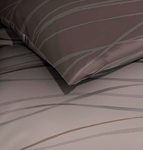 Kaeppel Mako Satin Bettwäsche Essential Motion Größe 135×200+80×80 cm Farbe Braun - 2