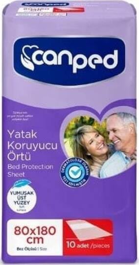 Canped Yatak Koruyucu Örtü 80x180 cm, 10 Adet