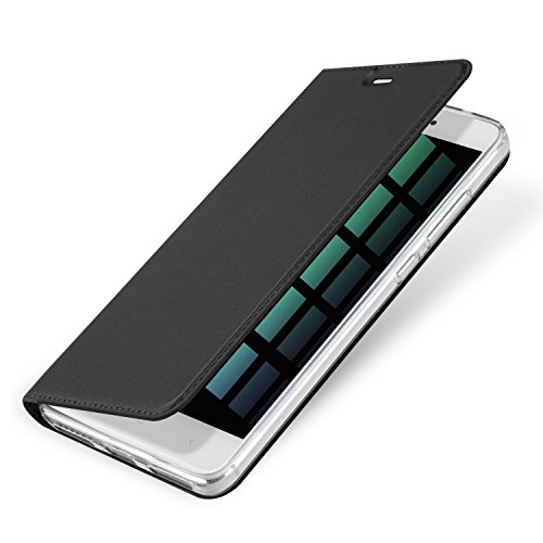 Xiaomi RedMi Note 4X Funda  SMTR Ultra Silm de PU Cuero Flip  Leather Wallet Case Cover Carcasa Funda con Ranura de Tarjeta Cierre Magn  tico y funci  n de soporte para Xiaomi RedMi Note 4X  Gris oscuro