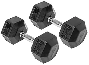 Body Maxx Hex Dumbells 20 Kg x 1 Pair