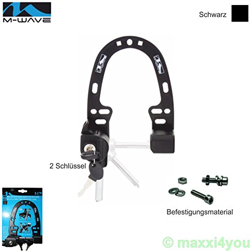 01200121S M-Wave Multifunktionsschloss Booster Fahrradschloss Schloss schwarz