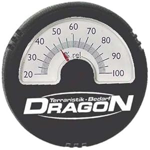 Dragon - Hygrometer analog schwarz, rund Ø5,5cm