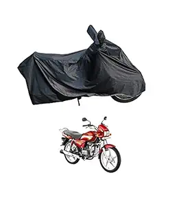 RiderShine - Hero Splendor Plus Two Wheeler Cover - Dustproof - UV Protection - Waterproof Bike Body Cover (Black)