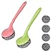 Produktbild TankerStreet 6PCS Küche Topfreiniger Edelstahl Wäscher mit Griff Kunststoff Stahl Drahtkugel Austauschbar Reinigung Waschen Pinselwerkzeug für Küche Gericht Schüssel Topf 2,4x2,4x1Zoll Zufällige Farbe