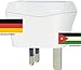 Produktbild Design Reisestecker Adapter Jordanien auf Deutschland, Schukostecker 230V, Umwandlungsstecker JO-D