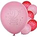 Produktbild 20x Rosa Kinder 2.Geburtstag Luftballons Zahlenballon Geburtstagsdeko Ballons