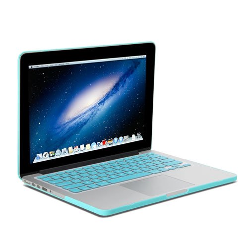 GMYLE Türkis Blau 4 in 1 Hülle Tasche für Macbook Pro Retina 13 Zoll mit Retina Display – Weicher Transportbeutel – Tastatur-Abdeckung (US Layout) – Schutzfolie für den Bildschirm (nicht für MacBook Pro 13) - 3