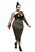 Produktbild Neue Damen Plus Größe Grün Faux Leder Brustumfang One Schulter Kleid Büro Party Wear Abend besonderen Anlass Kleid Gr. 3 X L UK 16–18 EU 44–46