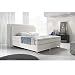 Produktbild "Eco" Boxspringbett 140x200 / Bett / Doppelbett / Hotelbett / Designerbett / Kunstleder weiß