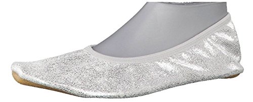 Beck 071 - Gymnastikschuhe Schläppchen Glitzer goldfarben für Kinder und Erwachsene